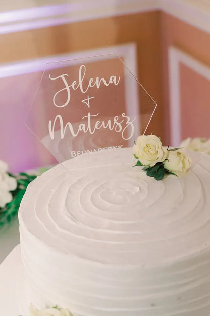 Custom Wedding Cake Topper - Clear Acrylic