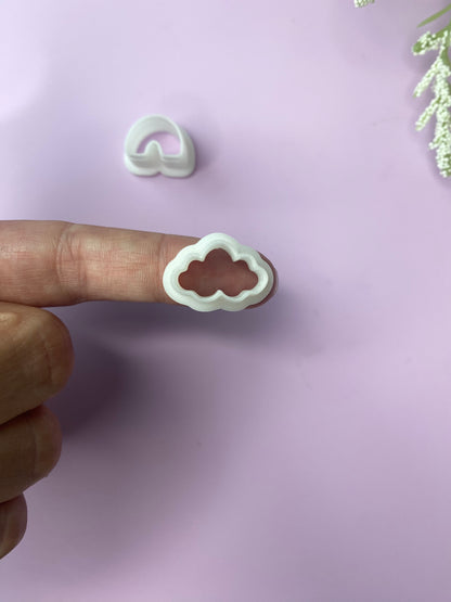 Mini Rainbow Cloud Studs - Polymer Clay Cutters