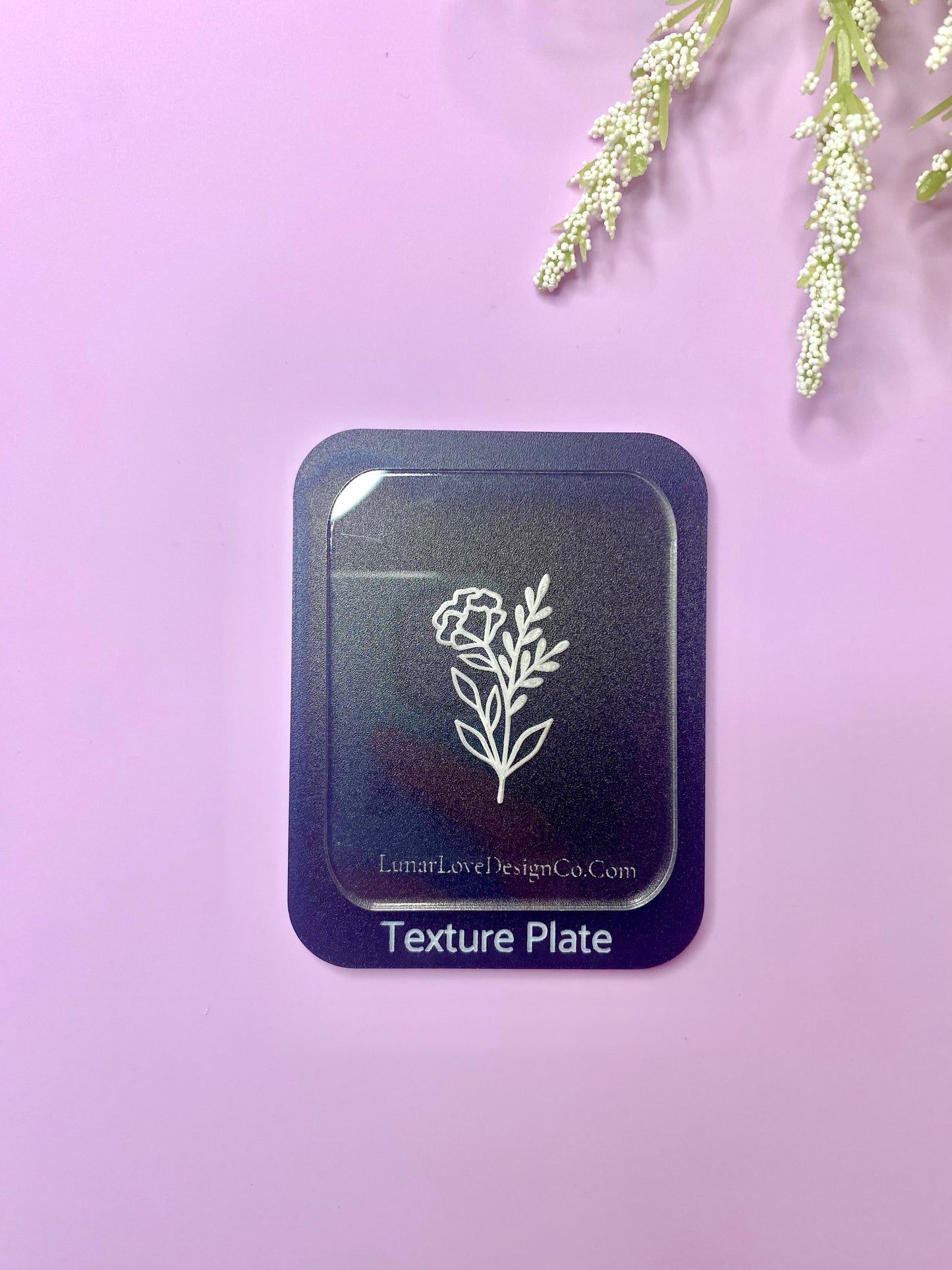 Polymer Clay Texture Stamp - Floral 4