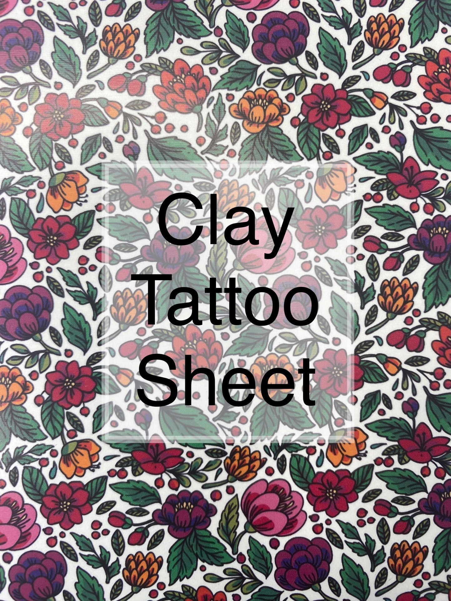 Vintage Garden - Clay Tattoo Sheet