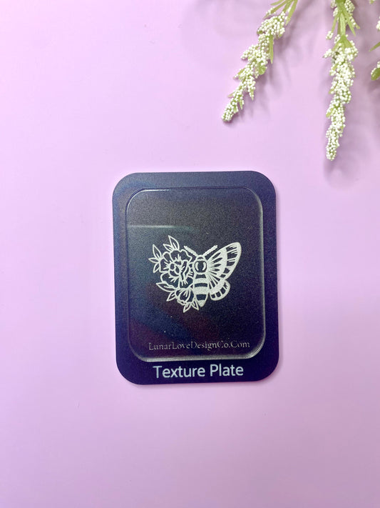 Polymer Clay Texture Stamp - Floral Butterfly