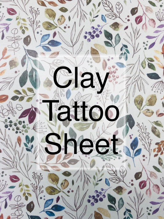 Wild Sprig - Clay Tattoo Sheet