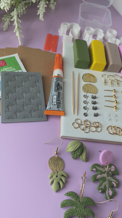 DIY Polymer Clay Earring Kit - TROPICAL EARRING KIT - Makes 6 sets of Earrings