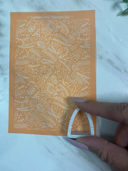 Pinecone Doodle - DRY Polymer Clay Silkscreen