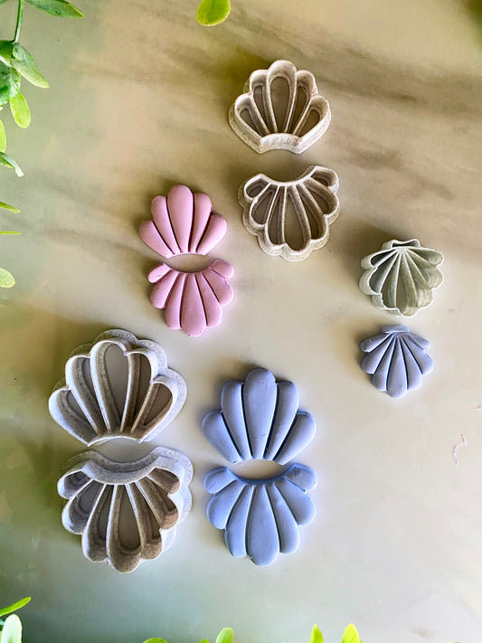 Scalloped Clam Set - Polymer Clay Cutter