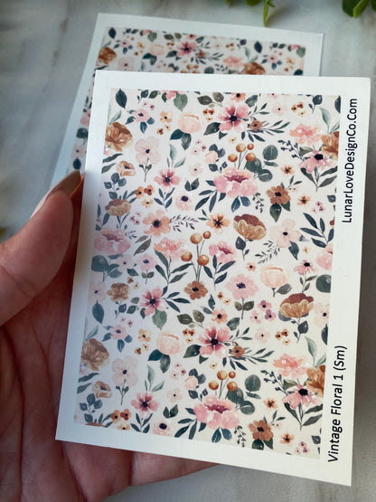 Vintage Floral 1 - Clay Tattoo Sheet
