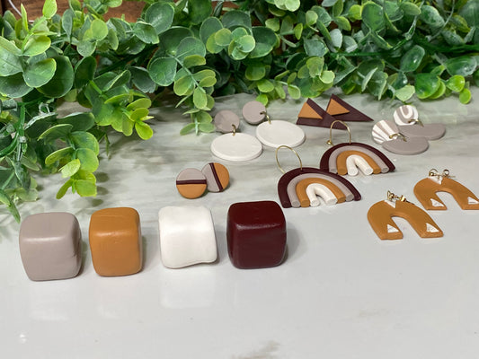 DIY Polymer Clay Earring Kit ( Makes 6 pairs )