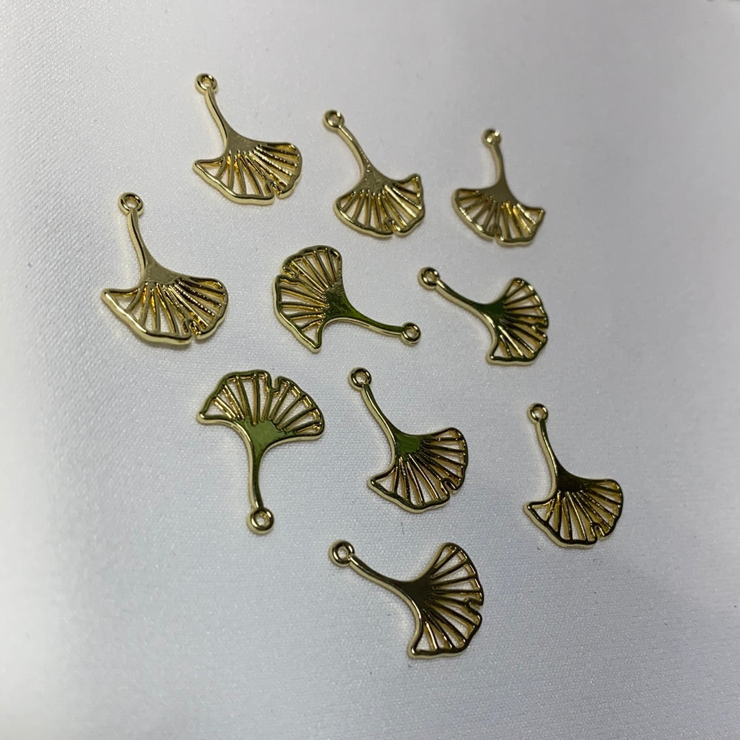 Ginkgo mini (2PCS) - Gold Tone - Jewelry Findings