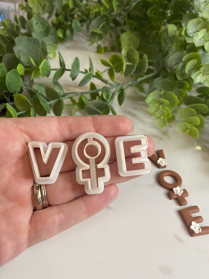 VOTE - Women Empowering Polymer Clay Cutter Set