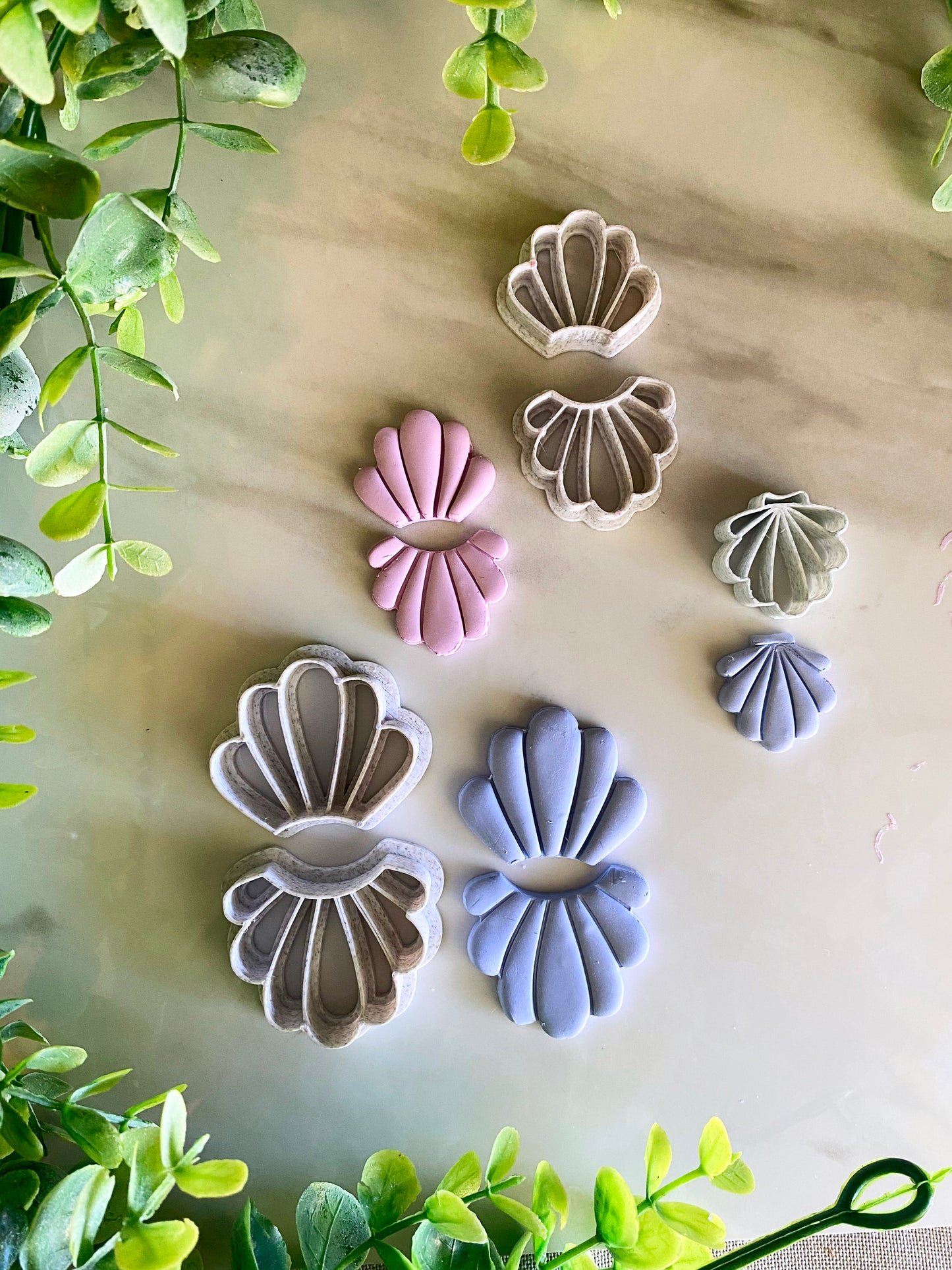 Scalloped Clam Set - Polymer Clay Cutter