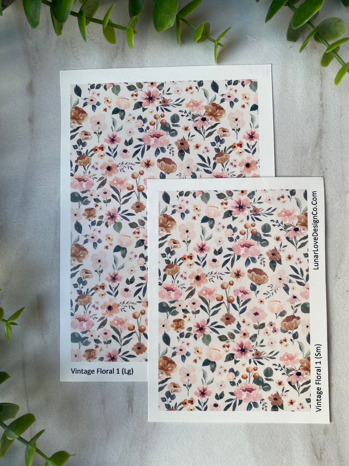 Vintage Floral 1 - Clay Tattoo Sheet