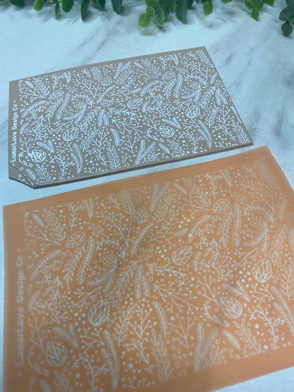 Pinecone Doodle - DRY Polymer Clay Silkscreen