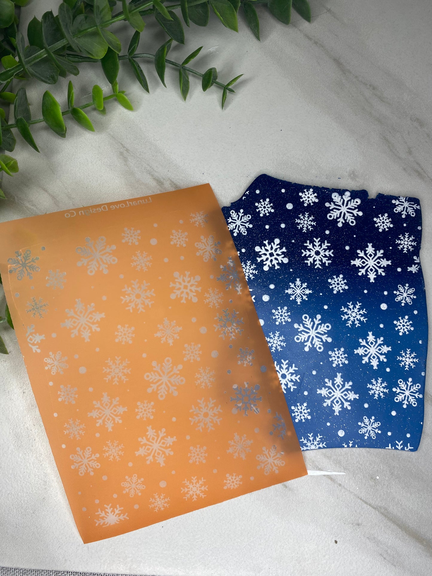 Winter Snowflake - Polymer Clay Silkscreen