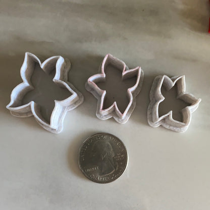 Poinsettia Set (abstract)- Polymer Clay Cutters