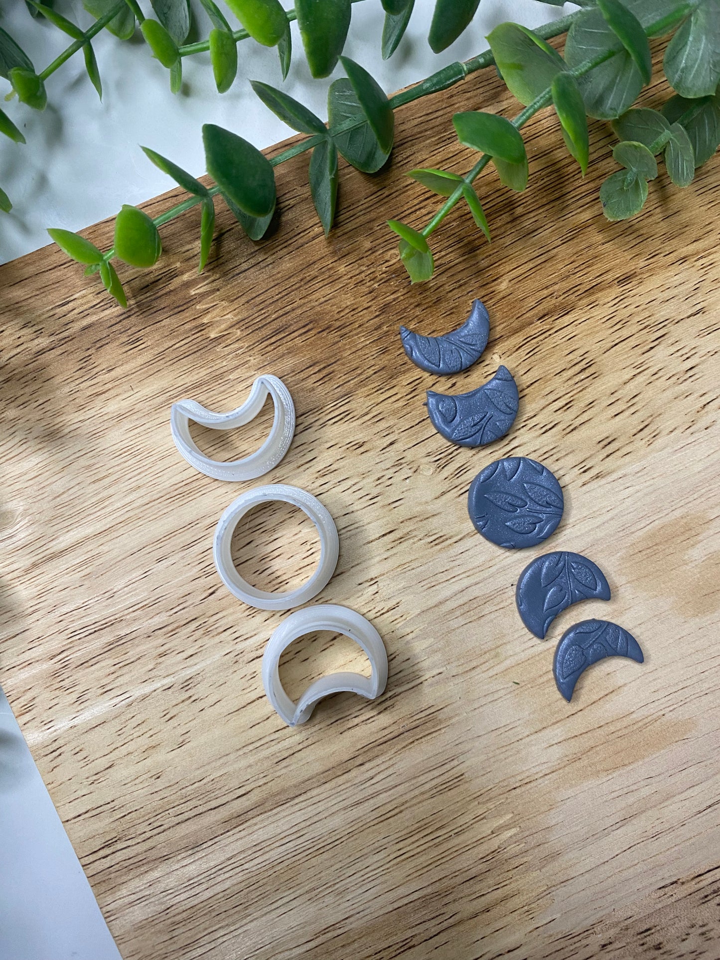 Crescent Moon Phases - Polymer Clay Cutter Set