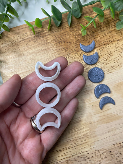 Crescent Moon Phases - Polymer Clay Cutter Set