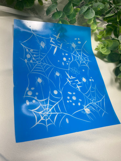 Funky Spider Collage - Polymer Clay Silkscreen